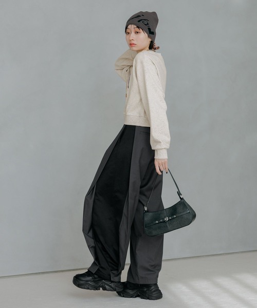 PAGEBOY（ページボーイ）の「サイドキリカエバレルパンツ（スラックス・レディース・グレー/ブラック・FREE）」の13枚目の写真