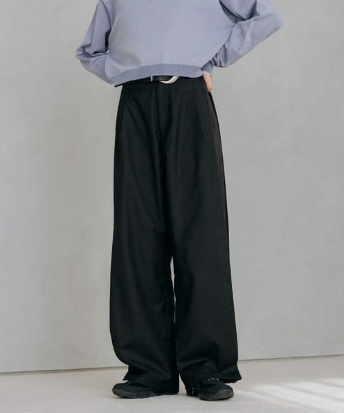 PAGEBOY（ページボーイ）の「サイドキリカエバレルパンツ（スラックス・レディース・グレー/ブラック・FREE）」の8枚目の写真