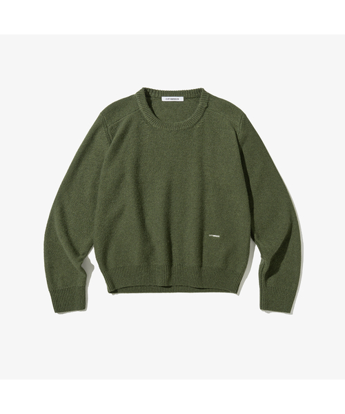 CITYBREEZE(シティブリーズ)の「ウールエッセンシャルラウンドネックニット_5COLORS(ニット/セーター・レディース・オリーブ/ブラウン/ネイビー/チャコール/Beige・SMALL/MEDIUM)」の5枚目の写真