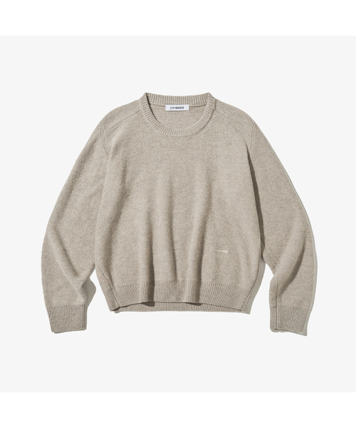 CITYBREEZE(シティブリーズ)の「ウールエッセンシャルラウンドネックニット_5COLORS(ニット/セーター・レディース・オリーブ/ブラウン/ネイビー/チャコール/Beige・SMALL/MEDIUM)」の4枚目の写真