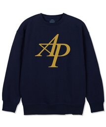 ニューエイピーロゴルーズフィットスウェット_ネイビー