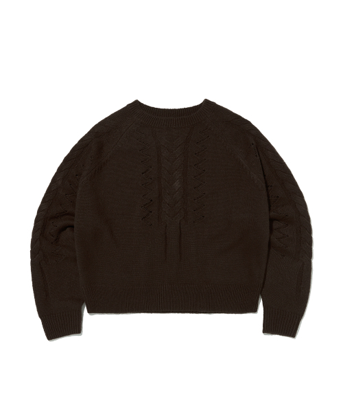 DAMAGED CABLE KNIT [коричневый]