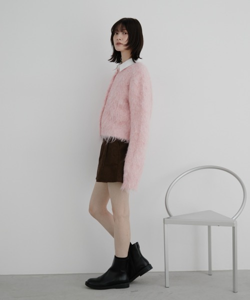 Auntie Rosa(アンティローザ)の「【KICO direction item】ミックスシャギーニットカーディガン(カーディガン/ボレロ・レディース・ブルー/ピンク・FREE)」の10枚目の写真