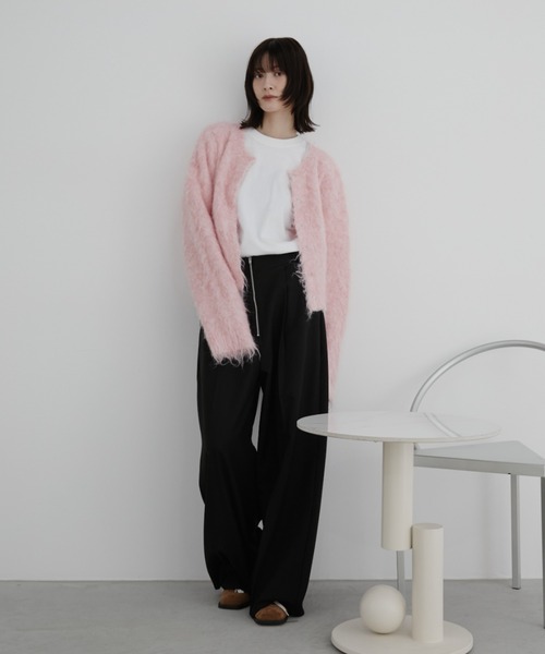 Auntie Rosa(アンティローザ)の「【KICO direction item】ミックスシャギーニットカーディガン(カーディガン/ボレロ・レディース・ブルー/ピンク・FREE)」の15枚目の写真