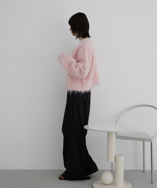 Auntie Rosa(アンティローザ)の「【KICO direction item】ミックスシャギーニットカーディガン(カーディガン/ボレロ・レディース・ブルー/ピンク・FREE)」の16枚目の写真