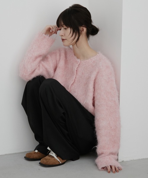 Auntie Rosa(アンティローザ)の「【KICO direction item】ミックスシャギーニットカーディガン(カーディガン/ボレロ・レディース・ブルー/ピンク・FREE)」の20枚目の写真