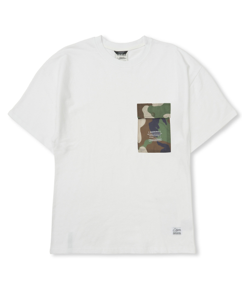 STIGMA(スティグマ)の「カモフラージュポケットセミオーバーサイズTシャツ ホワイト(Tシャツ/カットソー・メンズ・その他・MEDIUM/LARGE/X-LARGE)」の1枚目の写真