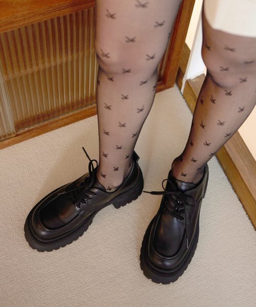 CESTI(セスティ)の「チャンキー ハイトップ クラシック ローファー (ブラック)(ローファー・レディース・ブラック・23.5cm/24cm/24.5cm/25cm/22.5cm/23cm)」の4枚目の写真