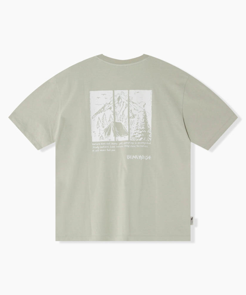 BEARHOUSE(ベアハウス)の「コマ(Coma) キャンピング T_BG(Tシャツ/カットソー・メンズ・その他・SMALL/LARGE/X-LARGE)」の1枚目の写真