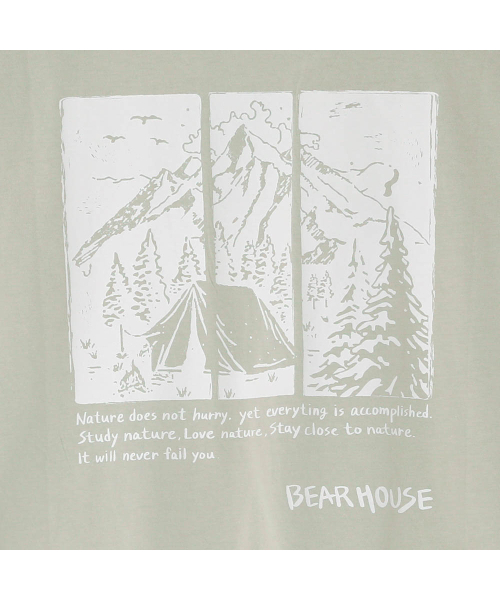 BEARHOUSE(ベアハウス)の「コマ(Coma) キャンピング T_BG(Tシャツ/カットソー・メンズ・その他・SMALL/LARGE/X-LARGE)」の3枚目の写真