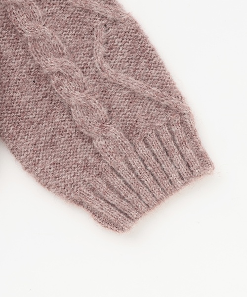 petit main（プティマイン）の「【リンク】ハートケーブルニット（ニット/セーター・キッズ・アイボリー/トップグレー/モカ・S(80-90cm)/M(100-110cm)/L(120-130cm)）」の9枚目の写真