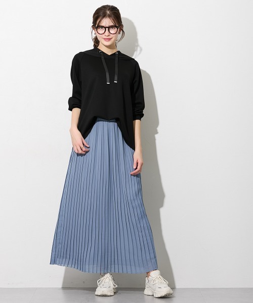 slattgir(スラットジール)の「高身長 シフォンプリーツロングスカート(トールサイズ)(スカート・レディース・ブラック/グレー/ブラック系その他・TM/TL/TLL/T3L/T4L/T5L)」の19枚目の写真