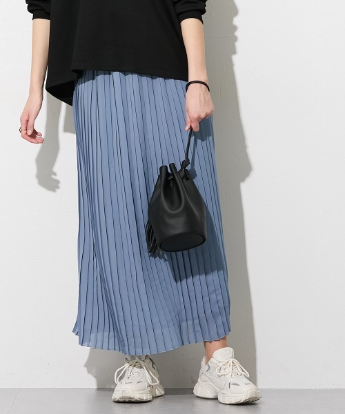slattgir(スラットジール)の「高身長 シフォンプリーツロングスカート(トールサイズ)(スカート・レディース・ブラック/グレー/ブラック系その他・TM/TL/TLL/T3L/T4L/T5L)」の22枚目の写真