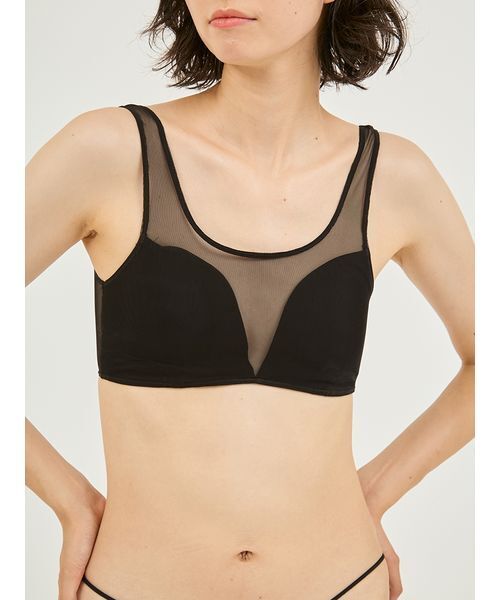 UNDERSON UNDERSON（アンダーソン アンダーソン）の「ヘルシーシアーハーフトップ（ブラジャー・レディース・ブラウン/ブルー/ブラック・0/1）」の4枚目の写真