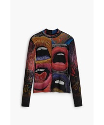 Desigual | アートグラフィック タートルネック ニットシャツ(Tシャツ/カットソー)