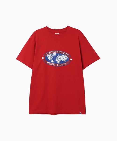 MENASOO(ミナス)の「Right Track T Shirt_Red(Tシャツ/カットソー・レディース・レッド・1/2/3)」の5枚目の写真