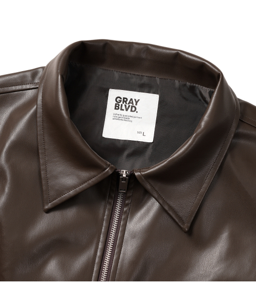 GRAYBLVD(グレイブラバット)の「アレックスレザージャケット GKCJK64 (ブラウン)(ライダースジャケット・レディース・ブラウン・MEDIUM/LARGE)」の4枚目の写真