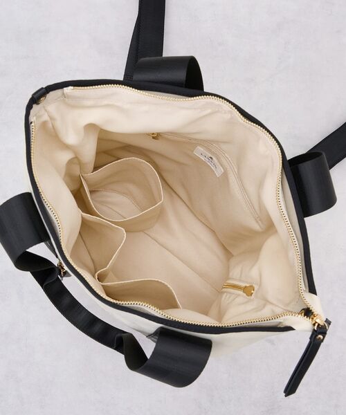 LANVIN en Bleu（ランバンオンブルー）の「ロゴテープ2wayリュック（バックパック/リュック・レディース・ベージュ/ブラック・FREE）」の8枚目の写真