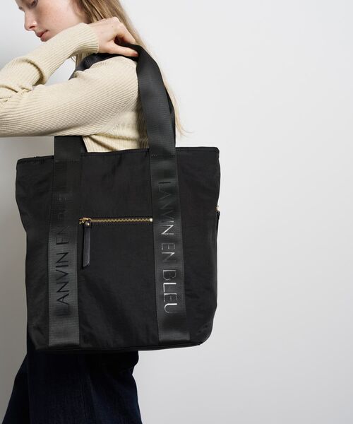 LANVIN en Bleu（ランバンオンブルー）の「ロゴテープ2wayリュック（バックパック/リュック・レディース・ベージュ/ブラック・FREE）」の13枚目の写真