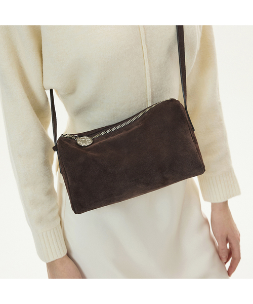 PIDI MEDIUM SUEDE leather boston shoulder bag 2 color