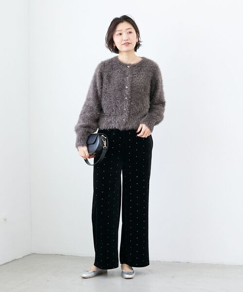 le.coeur blanc（ルクールブラン）の「《WEB限定アイテム》グリッタードットベロアイージーパンツ（その他パンツ・レディース・グレー/ブラック/キャメル・38）」の18枚目の写真