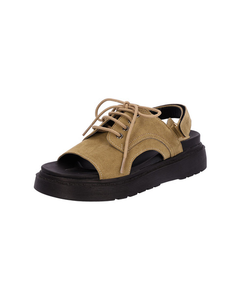 SHOEHI(シューハイ)の「フレイヤレースアップベルクロサンダル(5Colors)_S0545(サンダル・レディース・ホワイト/ブラック/シルバー/ブラック系その他/ベージュ系その他・22.5cm/23cm/23.5cm/24cm/24.5cm/25cm)」の4枚目の写真