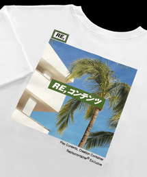 RE square campaign half tee (green)