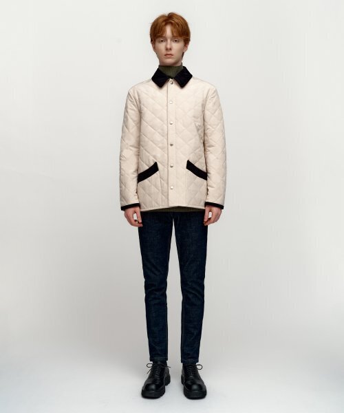 SOLEW(ソル)の「コーデュロイキルティングジャンパー_アイボリー(ダウンジャケット/コート・メンズ・その他・SMALL/MEDIUM/LARGE/X-LARGE)」の1枚目の写真