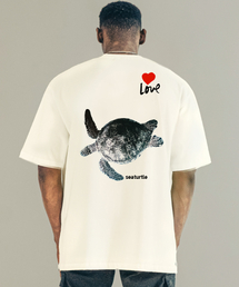BEOM（ボム）の「バダコルブ オーバーサイズTシャツ ホワイト（Tシャツ/カットソー）」