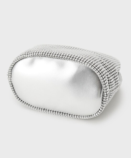 OPAQUE.CLIP（オペークドットクリップ）の「ラインストーン調シャイニー巾着ミニショルダーバッグ【2WAY】（ショルダーバッグ・レディース・ホワイト系3・00）」の8枚目の写真