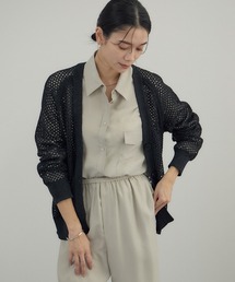 SALON adam et rope' | ペーパーヤーンメッシュカーディガン(カーディガン/ボレロ)