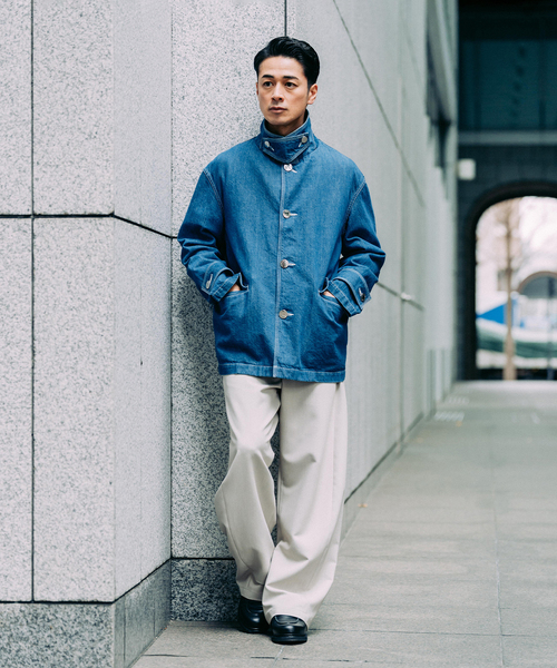 Mackintosh（マッキントッシュ）の「MACKINTOSH(マッキントッシュ) 別注 HUMBIE デニム SHORT SL(ウォッシュ)（その他アウター・メンズ・コバルトブルー・36/38/40）」の2枚目の写真