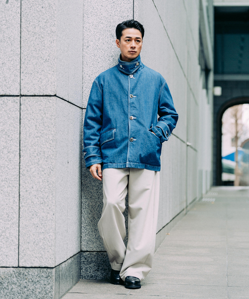 Mackintosh（マッキントッシュ）の「MACKINTOSH(マッキントッシュ) 別注 HUMBIE デニム SHORT SL(ウォッシュ)（その他アウター・メンズ・コバルトブルー・36/38/40）」の3枚目の写真