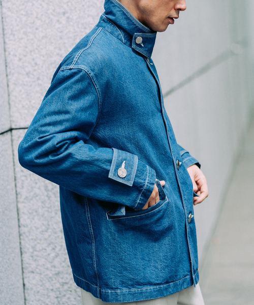 Mackintosh（マッキントッシュ）の「MACKINTOSH(マッキントッシュ) 別注 HUMBIE デニム SHORT SL(ウォッシュ)（その他アウター・メンズ・コバルトブルー・36/38/40）」の6枚目の写真