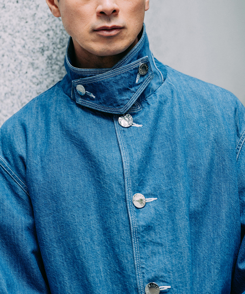 Mackintosh（マッキントッシュ）の「MACKINTOSH(マッキントッシュ) 別注 HUMBIE デニム SHORT SL(ウォッシュ)（その他アウター・メンズ・コバルトブルー・36/38/40）」の7枚目の写真