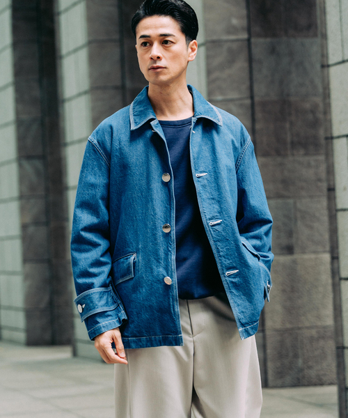 Mackintosh（マッキントッシュ）の「MACKINTOSH(マッキントッシュ) 別注 HUMBIE デニム SHORT SL(ウォッシュ)（その他アウター・メンズ・コバルトブルー・36/38/40）」の10枚目の写真