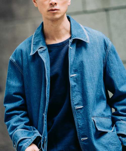 Mackintosh（マッキントッシュ）の「MACKINTOSH(マッキントッシュ) 別注 HUMBIE デニム SHORT SL(ウォッシュ)（その他アウター・メンズ・コバルトブルー・36/38/40）」の12枚目の写真