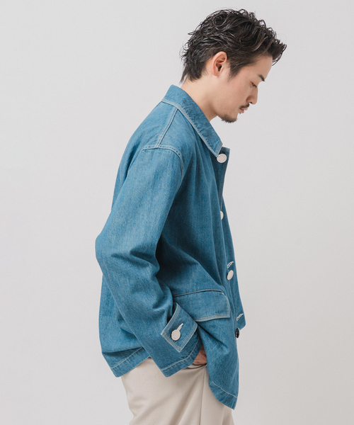 Mackintosh（マッキントッシュ）の「MACKINTOSH(マッキントッシュ) 別注 HUMBIE デニム SHORT SL(ウォッシュ)（その他アウター・メンズ・コバルトブルー・36/38/40）」の14枚目の写真