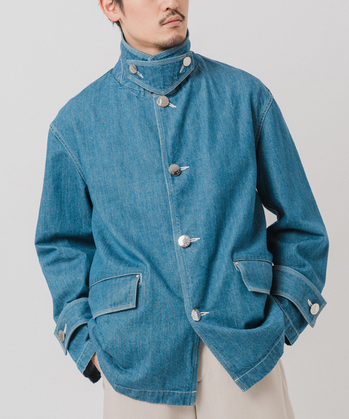 Mackintosh（マッキントッシュ）の「MACKINTOSH(マッキントッシュ) 別注 HUMBIE デニム SHORT SL(ウォッシュ)（その他アウター・メンズ・コバルトブルー・36/38/40）」の22枚目の写真