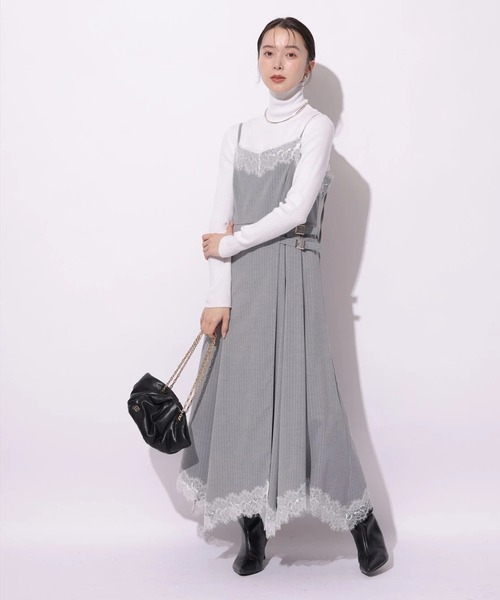 Mystrada（マイストラーダ）の「レースドッキングジャンスカ（ワンピース・レディース・ストライプ・38/36）」の4枚目の写真