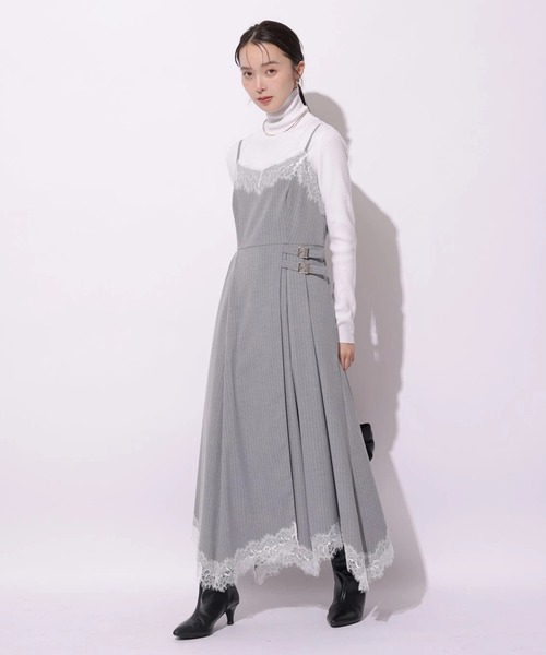 Mystrada（マイストラーダ）の「レースドッキングジャンスカ（ワンピース・レディース・ストライプ・38/36）」の5枚目の写真