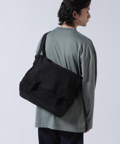 SLOW（スロウ）の「SLOW(スロウ) truck - French army shoulder bag - 300S123J【2026年春夏入荷モデル】（ショルダーバッグ・メンズ・ブラック・F）」の10枚目の写真
