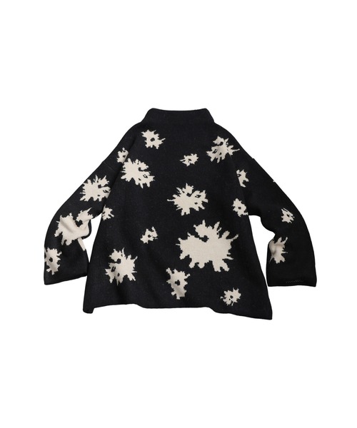 antiqua(アンティカ)の「花柄 ニット トップス(ニット/セーター・レディース・グレー/ブラック・ONESIZE)」の16枚目の写真