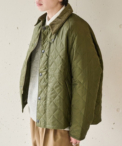 Barbour(バブアー)の「【Barbour】barbour os transport quilted jacket(ミリタリージャケット・メンズ・ブラック/オリーブ・38/40)」の4枚目の写真