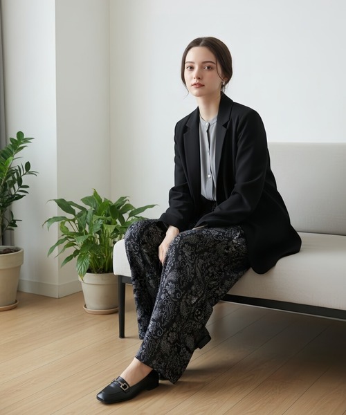 On One's Own(オンワンズオン)の「On One's Own チェックジャガードカットソーストレートパンツ(その他パンツ・レディース・ブラウン/ブラック/グレー/ブラック系1・FREE)」の18枚目の写真