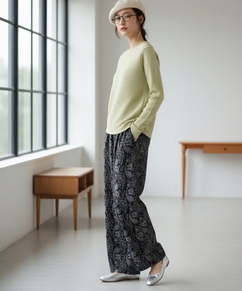 On One's Own(オンワンズオン)の「On One's Own チェックジャガードカットソーストレートパンツ(その他パンツ・レディース・ブラウン/ブラック/グレー/ブラック系1・FREE)」の19枚目の写真