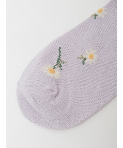 PINK HOUSE（ピンクハウス）の「マーガレットブーケ柄ソックス（ソックス/靴下・レディース・ブラック/サックスブルー/ピンク/ラベンダー・フリー）」の9枚目の写真