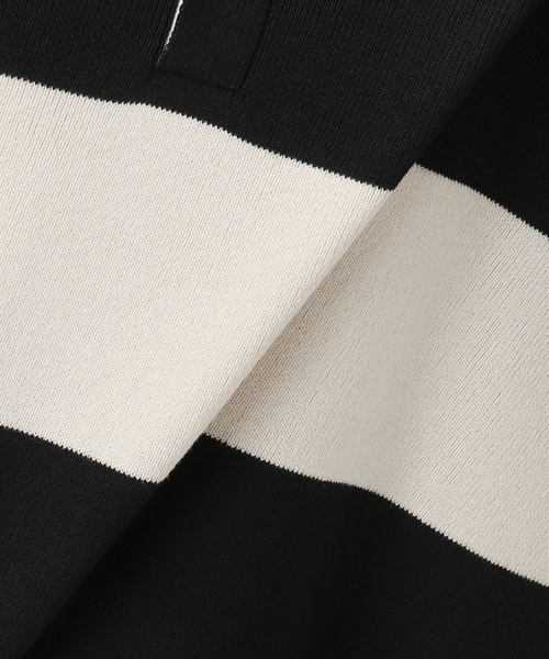 Simplicite（サンプリシテ）の「手洗い可 / ラガーニット（ニット/セーター・レディース・チャコールグレー/アイボリー・FREE）」の22枚目の写真