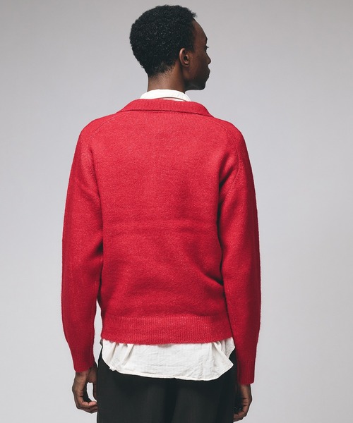 ニット 赤 pual ce cin ニット セーター アルパカ混ハイネックニットプルオーバー