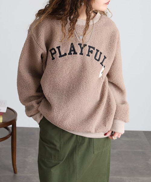 Quelle Chance(ケルシャンス)の「刺繍入りボアハイネックロングスリーブプルオーバー(Tシャツ/カットソー・レディース・グリーン/ライトグレー/キナリ・M/L)」の22枚目の写真